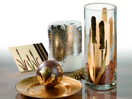 Objetos decorados con doradura